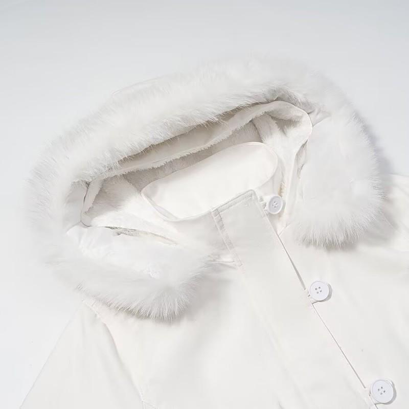 Womens Hooded Long Sleeve Cotton Puffer Coat Winter Warm Casual Outerwear