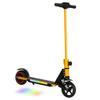 Folding Electric Scooter for Kids, with Dual Brakes, Front Suspension, LED Colourful Lights, Gold Tone