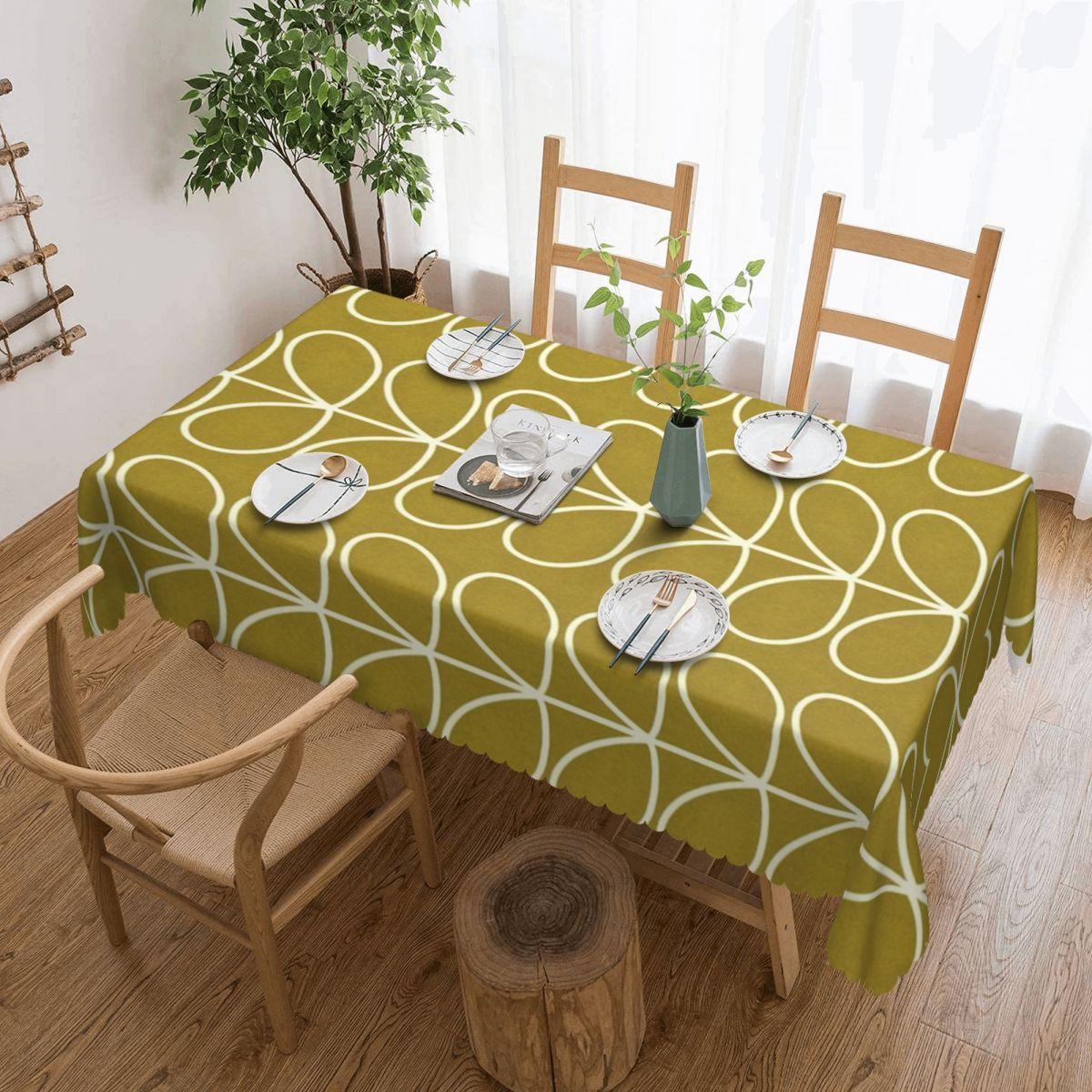 Jmg Household Supplies Unisex Orla Kiely Multistem Rectangular Tablecloth Waterproof Table Cloth Scandinavian Flower Table Covers
