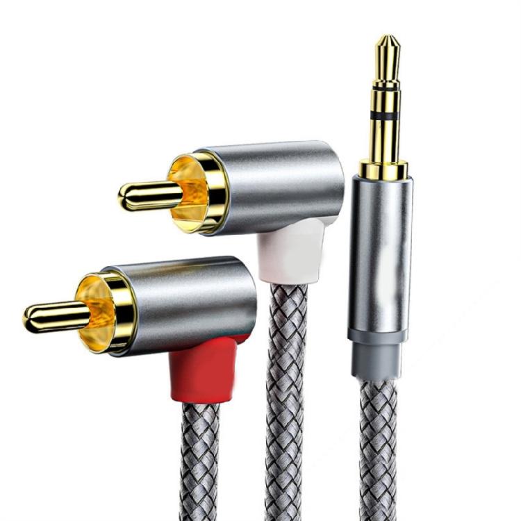 

Reliable 3.5mm Auxiliary to 2RCA Audios Cable for Clear Audios Output and Broad Device Compatibility for Phone Speakers