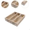 Holz Besteckorganizer, Küchenutensilien Aufbewahrungstablett, Platzsparender Behälter Besteckkasten