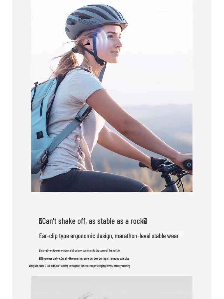 GTS15 Open-Ear Wireless Bluetooth Headphones - Air Conduction, In-Ear, Sport Ear Clip, Unisex Gift.