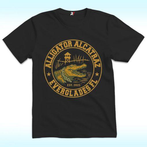 Alligator Alcatraz Graphic Printing Summer Luxury Brand Cotton Mens and Womens TShirts Short Sleeves Trendy Clothing of 2025