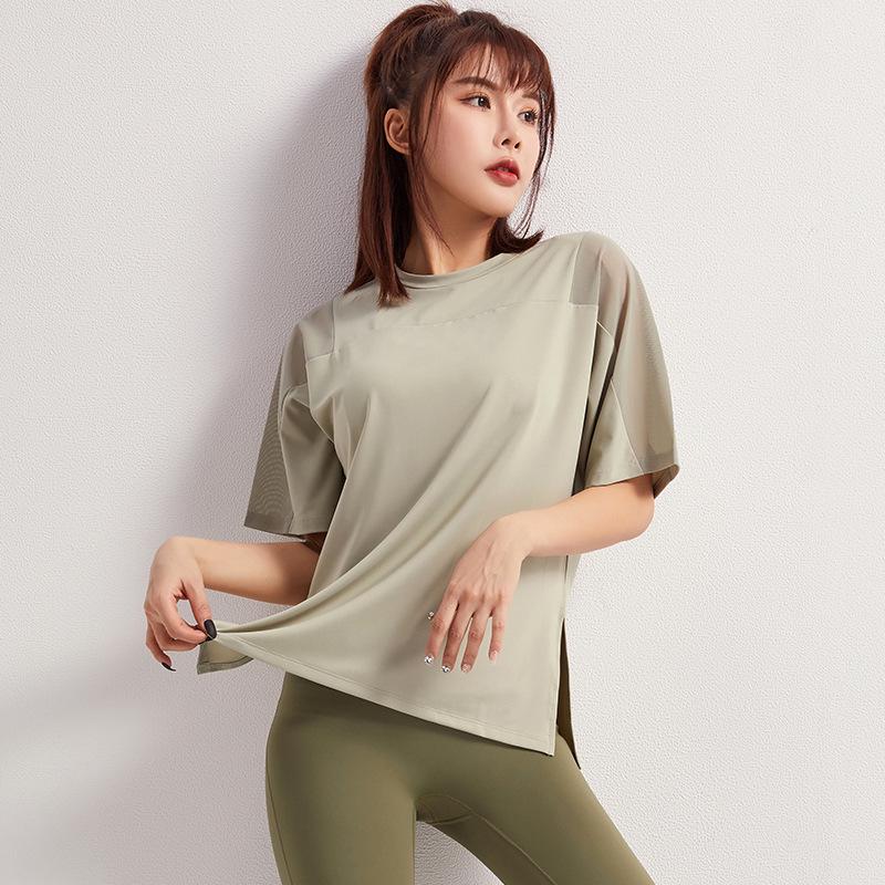 2025 Women's Quick-Dry Summer Yoga T-Shirt: Loose, Breathable Short Sleeve for Running & Fitness