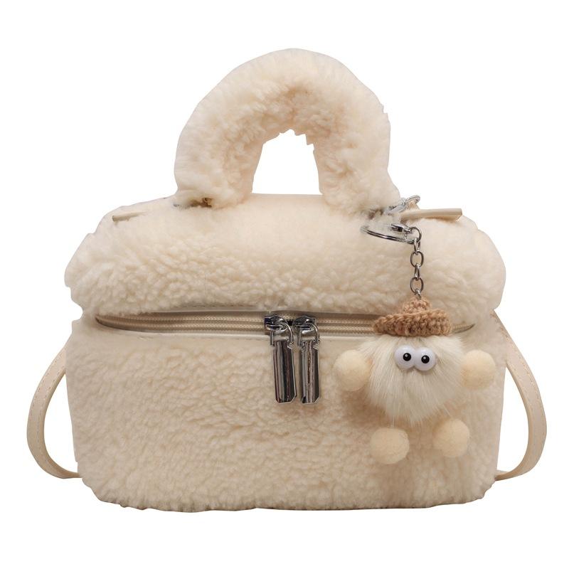 Bag Literary Versatile Lamb Fleece Premium Texture Women's Bucket Bag Autumn and Winter New Shoulder Crossbody Bag