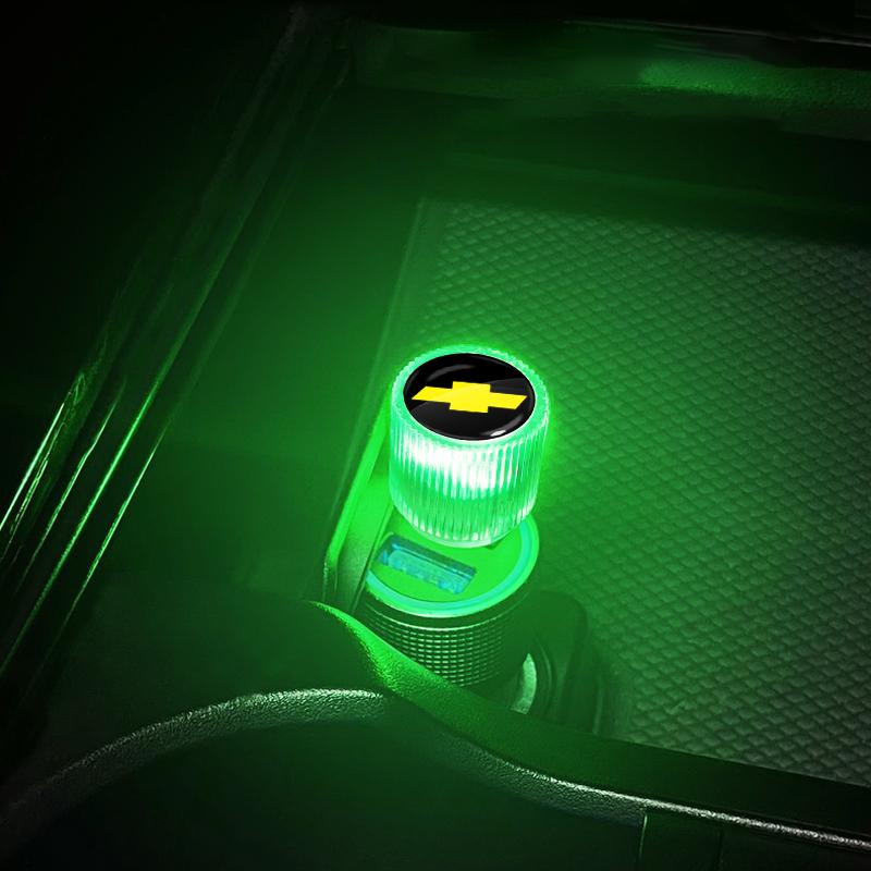 1Pcs USB Car LED Light Auto Interior Atmosphere Light Car Emblem Styling For Chevrolet Spark Silverado Trailblazer Cruze Captiva Lacetti