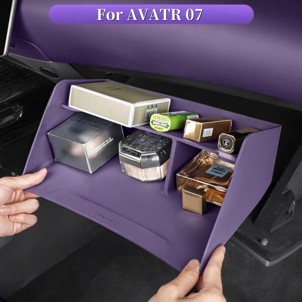 For Changan AVATAR 07 2024-2025 AVATR 07 Car Styling Silicone pad Copilot Co-driver's Storage Box Mat Interior Auto Accessories 4eg