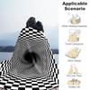 1PC Checkerboard TunnelOutdoor Flannel Blanket - Soft Plush Decor for Picnics, Camping, Bedroom, Playroom, Office, or Lunch Break 1308A