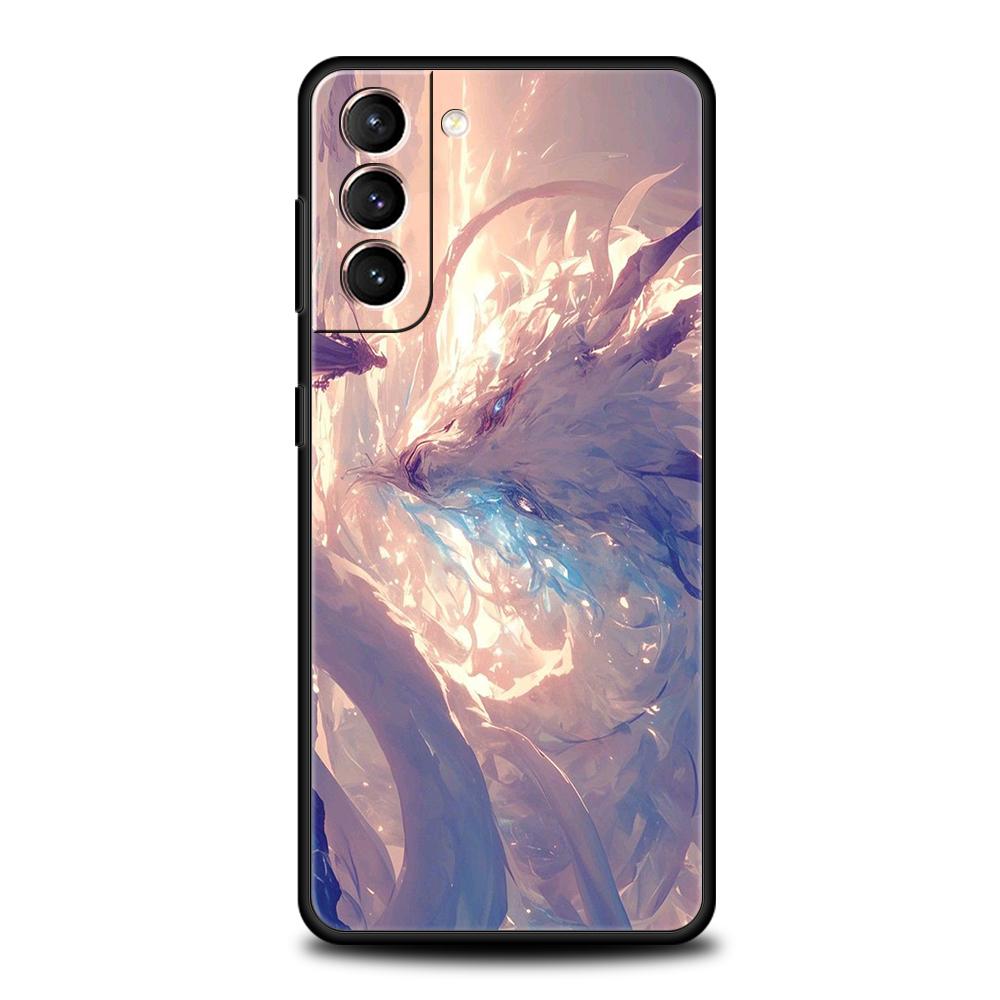 

Phone Case Cover for Samsung Galaxy S25 Edge S24 S23 S22 S20 S21 FE Ultra S10 S10E Plus 5G Soft TPU Capas Cartoon Dragon Long Samsung S25 Plus