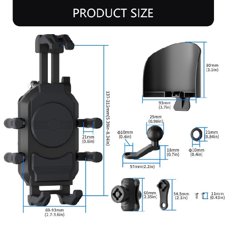 Cycling Phone Holder,Upgraded Motorcycle Phone Mount Bicycles Phone Mount Handlebar Cellphone Clamps