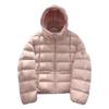 Lightweight and simple ribs short down jacket women's winter new fashionable loose hooded warm jacket
