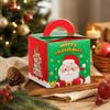 Christmas Gift Box with Handle for Candy, Christmas Eve Treats and Holiday Party Favors