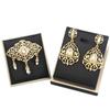 Gold Color Bohemia Women Brooch Earring Sets Bride Jewelry Tassel Brooch Pins Flower Earring