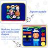Activity Board, Busy Board Felt Montessori Toy, Baby Educational Sensory Learning Toy From 1-4 Years, Motor Skills Board for Learning Basic Skills