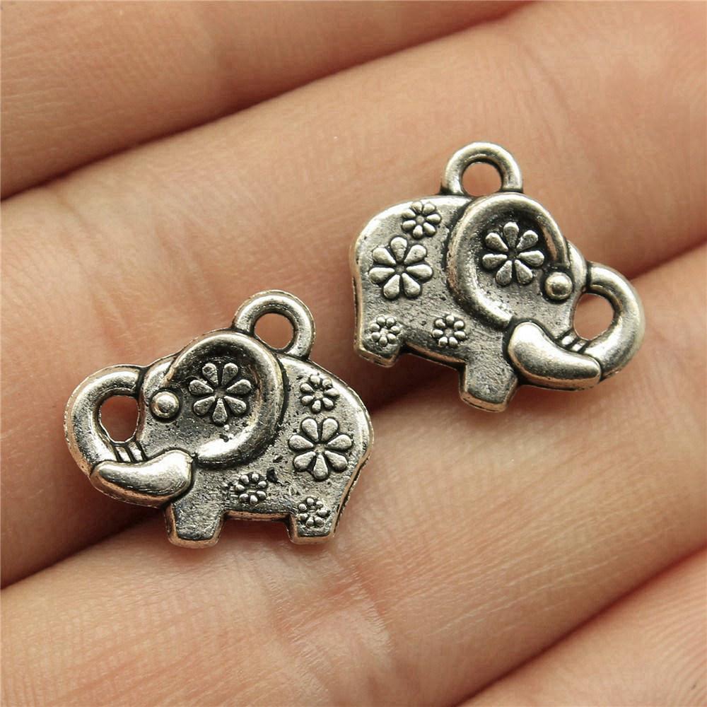 Charms Small Elephant Pendants Kids' Jewelry Materials QC115