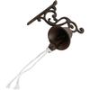 Retro Outdoor Bell Rustic Vintage Large  Iron Wall Mounted Metal Door Bell for  Outside Decorative  Bells