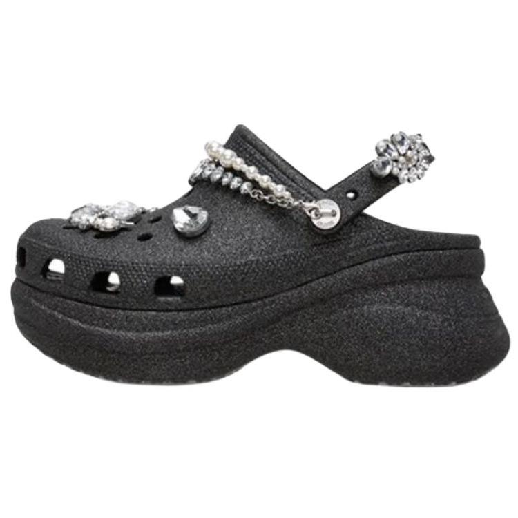 Crocs Little Whale Fashion and Versatile Hole Shoes Women's Black