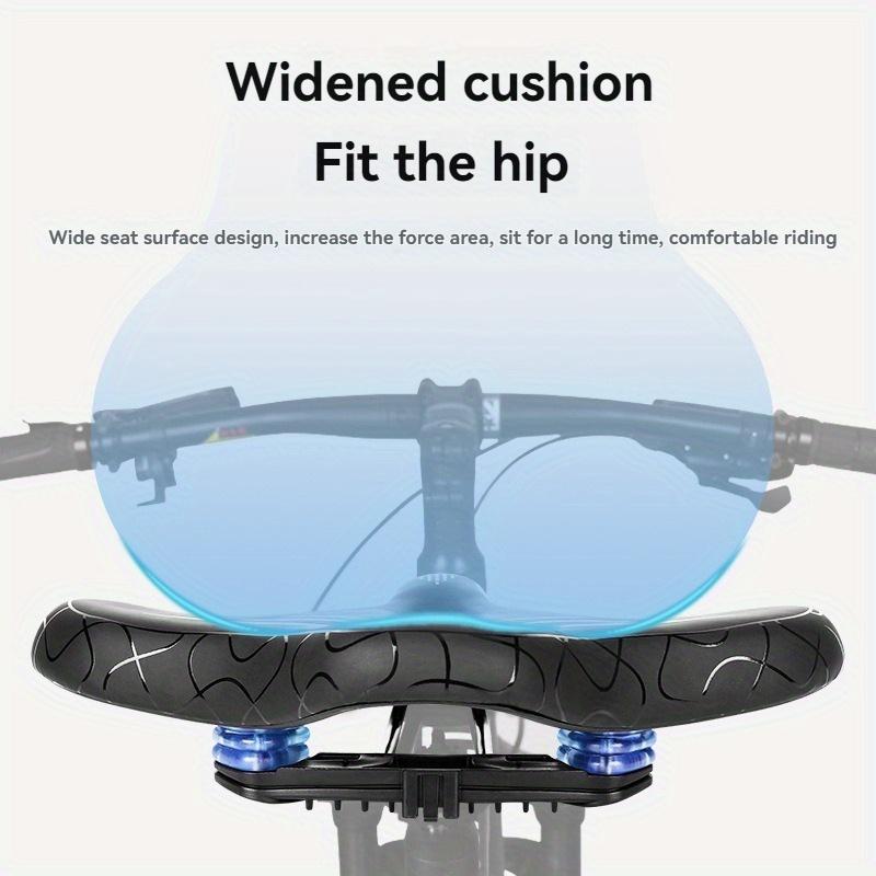Adjustable Wide Bike Seat Comfortable Memory Foam Bicycle Saddle Shock Absorbing For Mountain Road City Stationary Exercise Bike