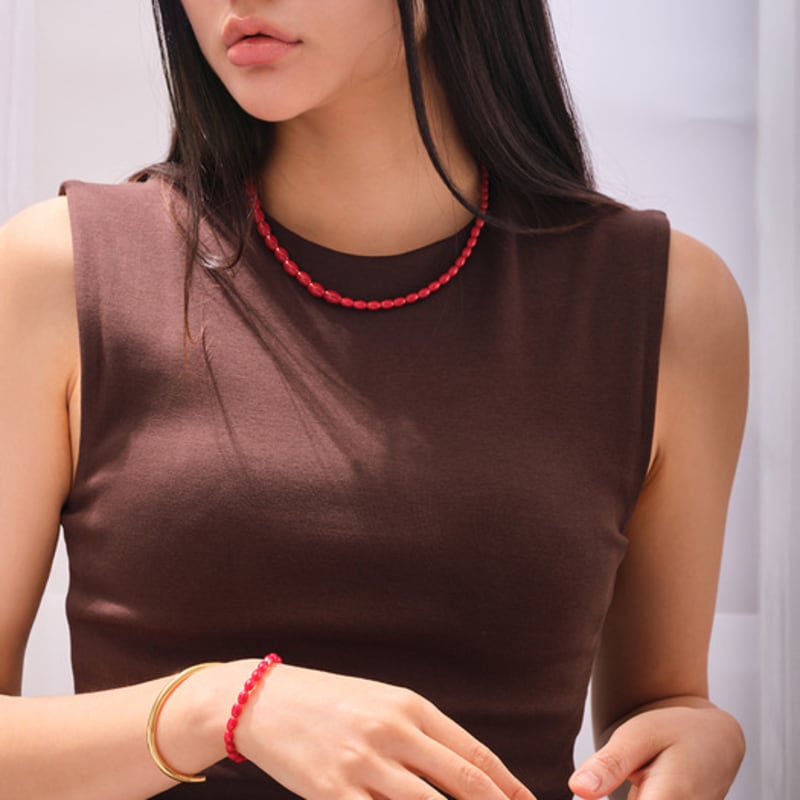 cotoit Red Berries beads Necklace