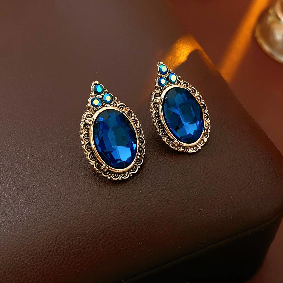 

Винтажный набор ожерелий из стразов в стиле пэчворк - Ретро придворный стиль, ключичная бижутерия