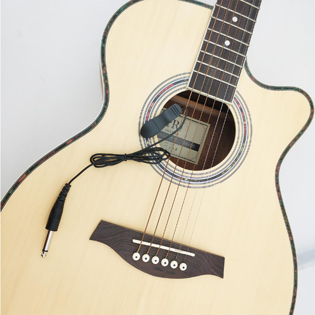 Guitar Acoustic Clip On Pickup Universal Piezo Contact Microphone for Guitar Bass Mandolin Bouzouki Violin Banjo Ukulele