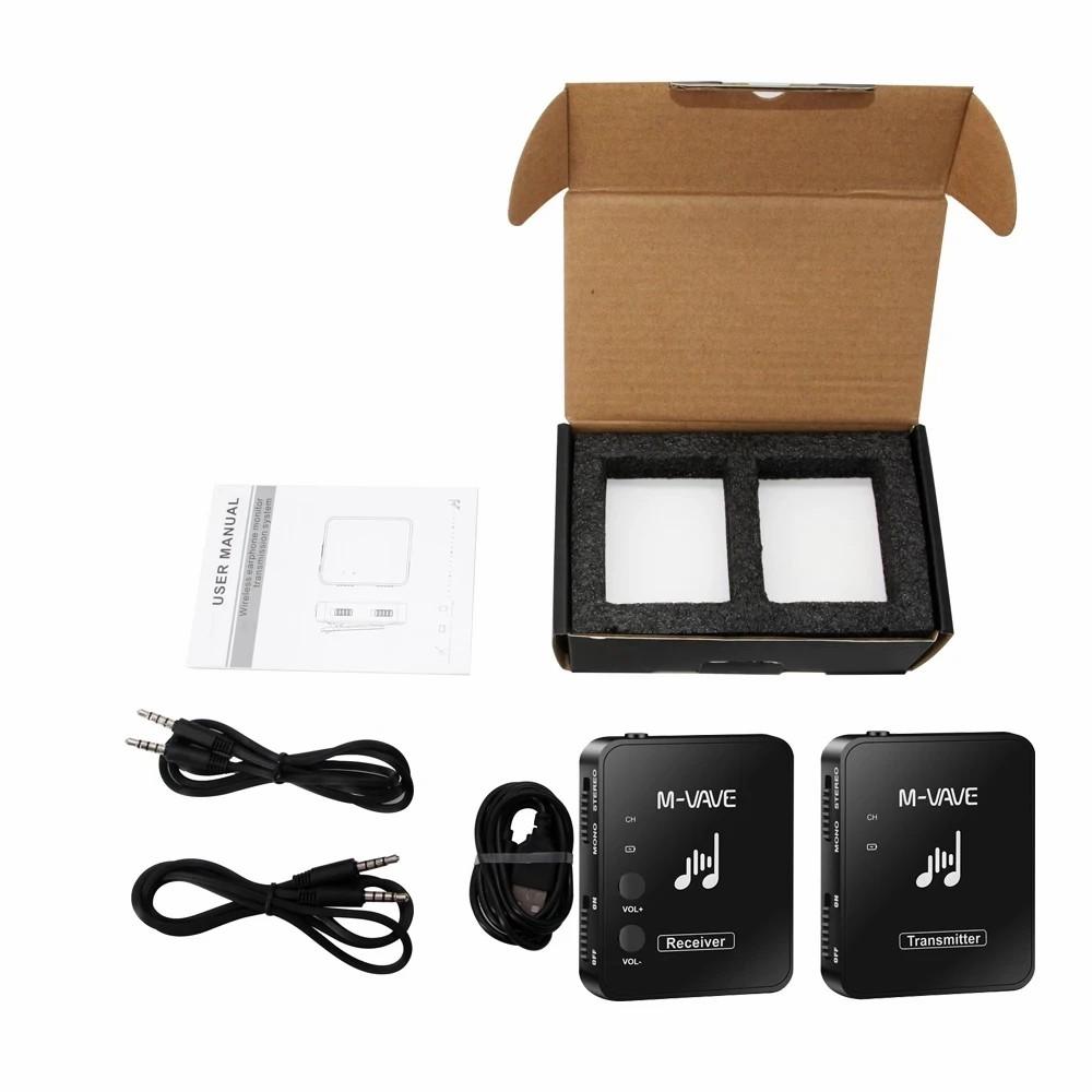 WP-10 2.4G Wireless System Earphone Monitor Rechargeable Transmission System Transmitter Receiver Mono Recording Function