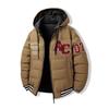 Cotton Coat Men's Embroidered Contrasting Color Trendy Loose Removable Hat Double-sided Wear Student Cotton Jacket Hooded Jacket