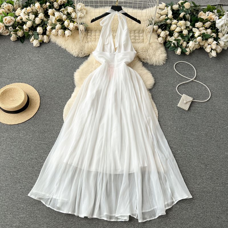 Gentle Dress Summer New Arrival Open Back Sexy Halter