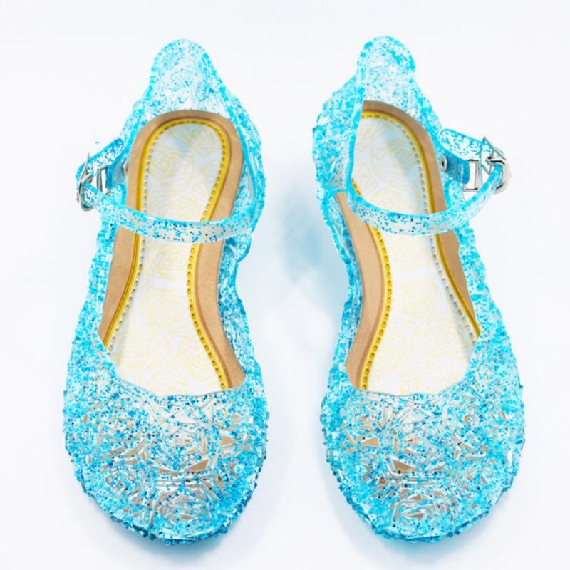 3-6 Years Girls Princess Crystal Boty Summer Hollow Out prodyšné sandálové funkční boty