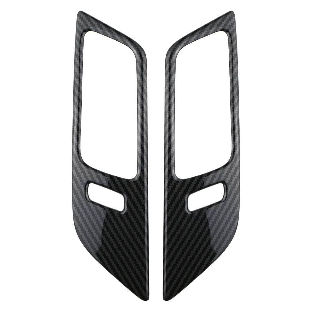 Imitation Carbon Fiber Inner Door Handles Bowl Cover Trim for Ford Mustang 2016 - 2025 ABS Car Accessories 2pcs