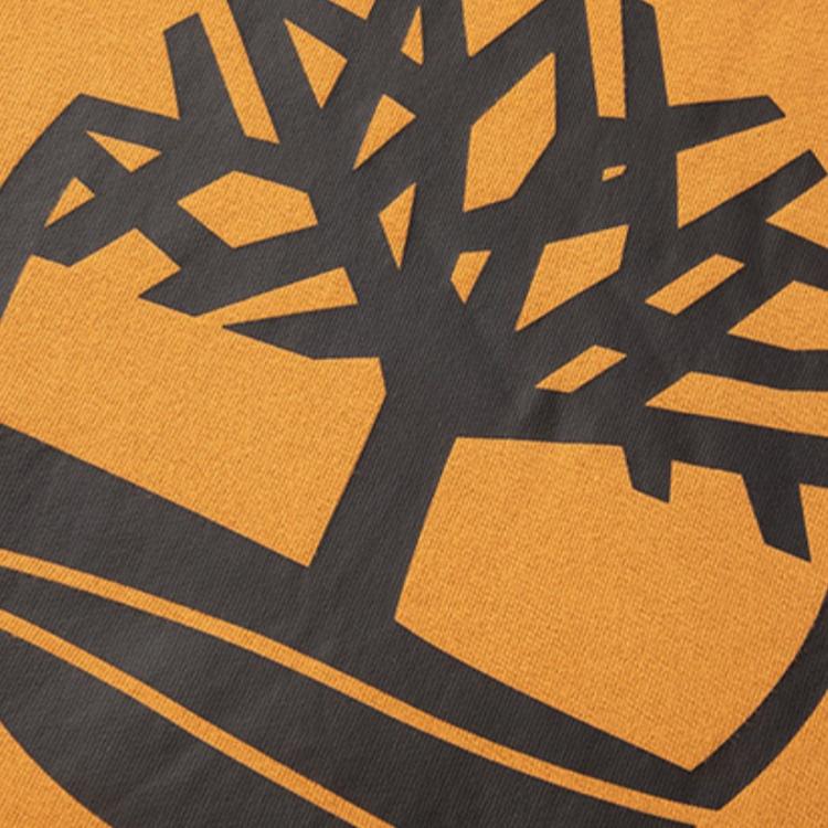 Timberland Oyster River Tree Logo Print Drawstring Hooded Long Sleeve Sweatshirt Men sweatshirt Yellow A69WN-P47