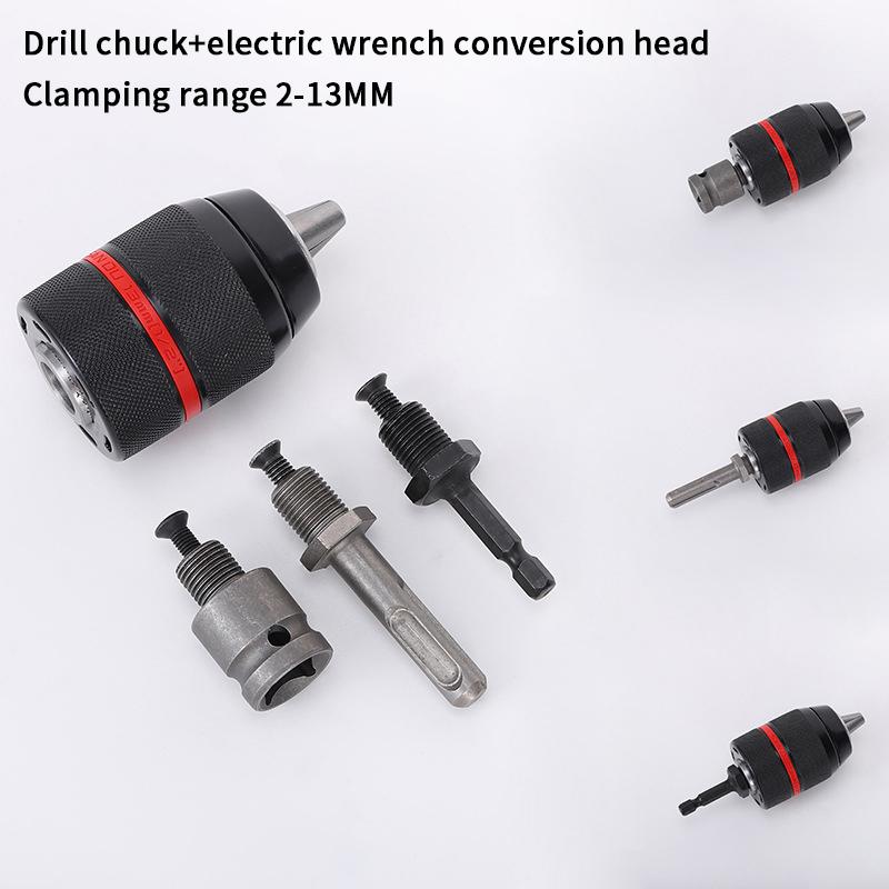 Multi-Use Hex Impact Wrench Drill Bit with Drill Converter Chuck Socket, for Electric Screwdriver Extension Rod