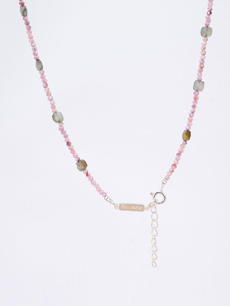 Harang Hr 54N_Labradorite Ruby Beads Necklace