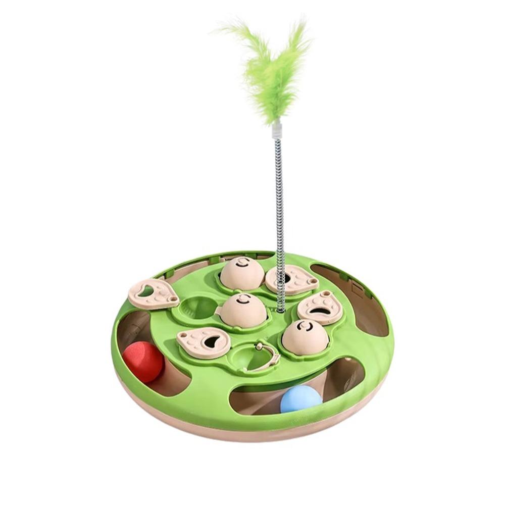 Ball Track Smart Cat Puzzle Toy Feather Teaser Pet Training Toy Kitty Play