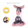 Cute Plush Dog Toy Funny Donkey Doll Animal Shape Bite Resistant Squeaky Tool Puppy Interactive Fluffy Supplies Birthday Gift