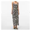 Robe longue avec bretelles imprimé zèbre col V Femme VERO MODA