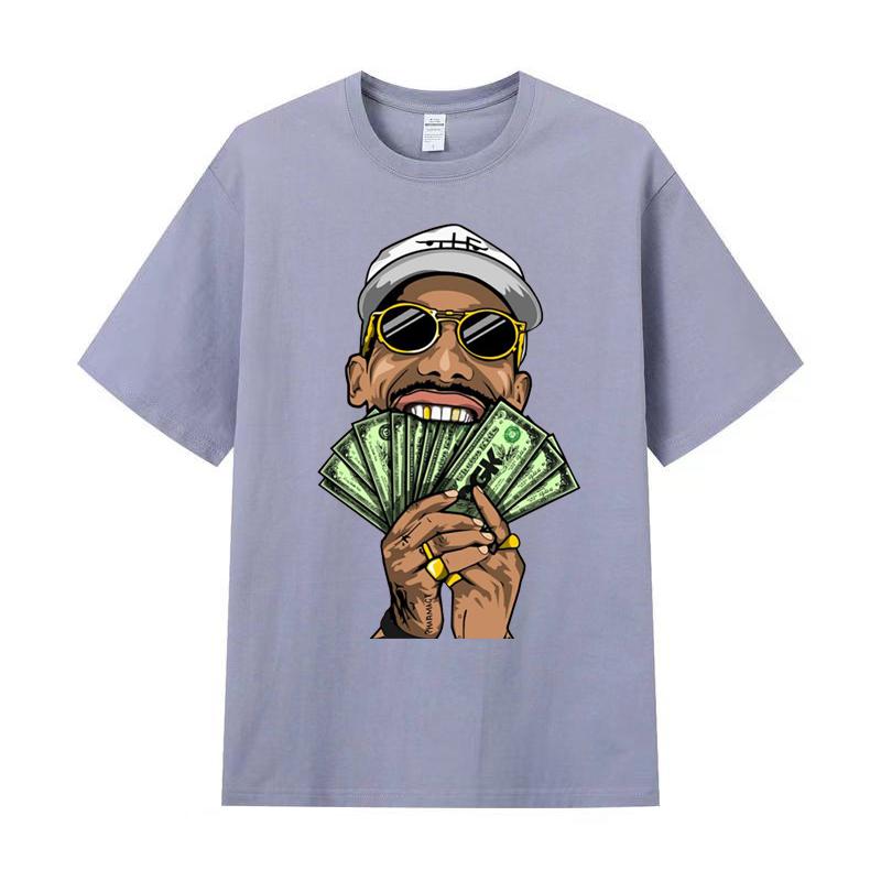 Letní Pánské tričko Vysoce kvalitní bavlna Tričko s krátkým rukávem potisk Dámské tričko Móda Sportovní košile Běžné Jogging Top