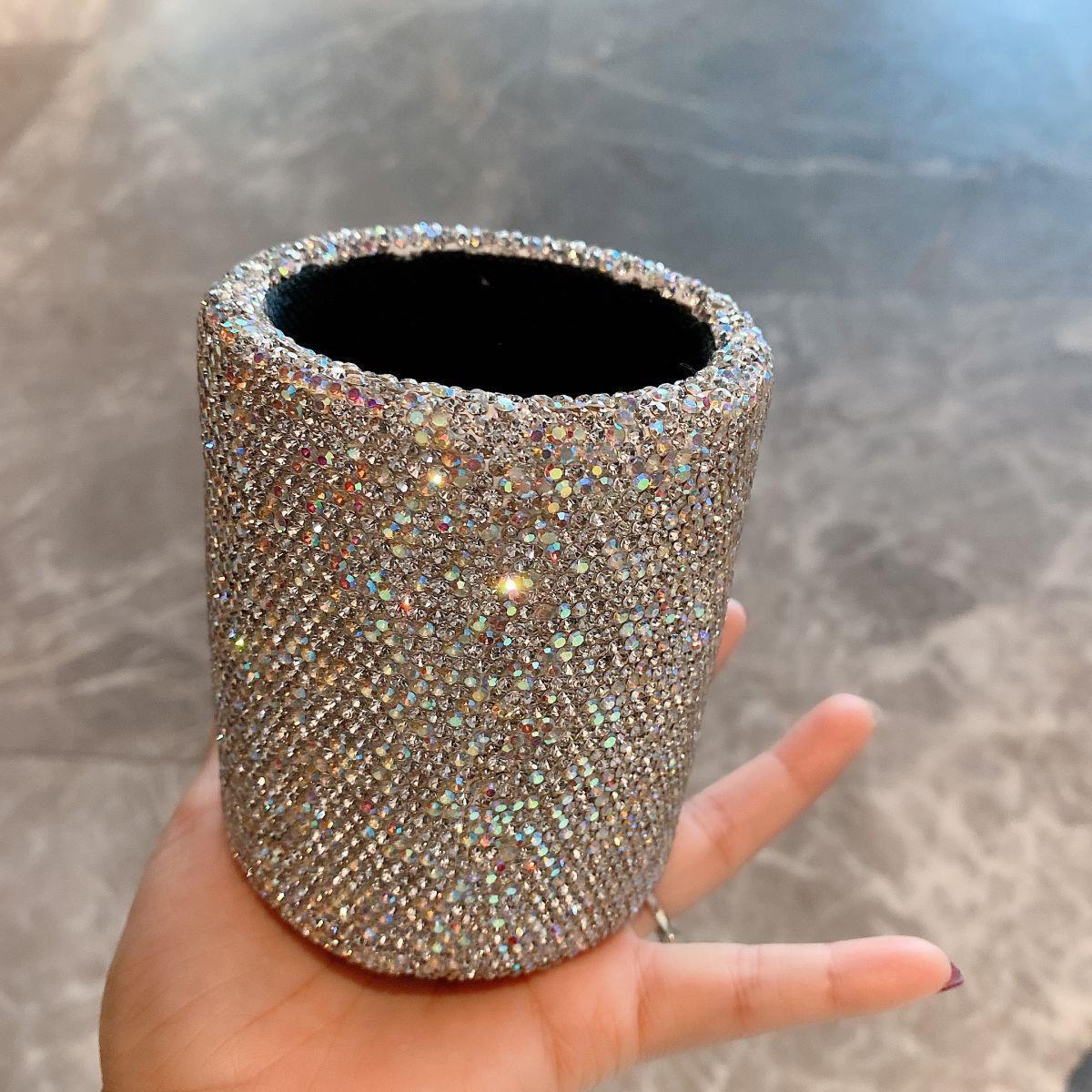 Luxury Rhinestone Pen Holder & Desk Storage Container