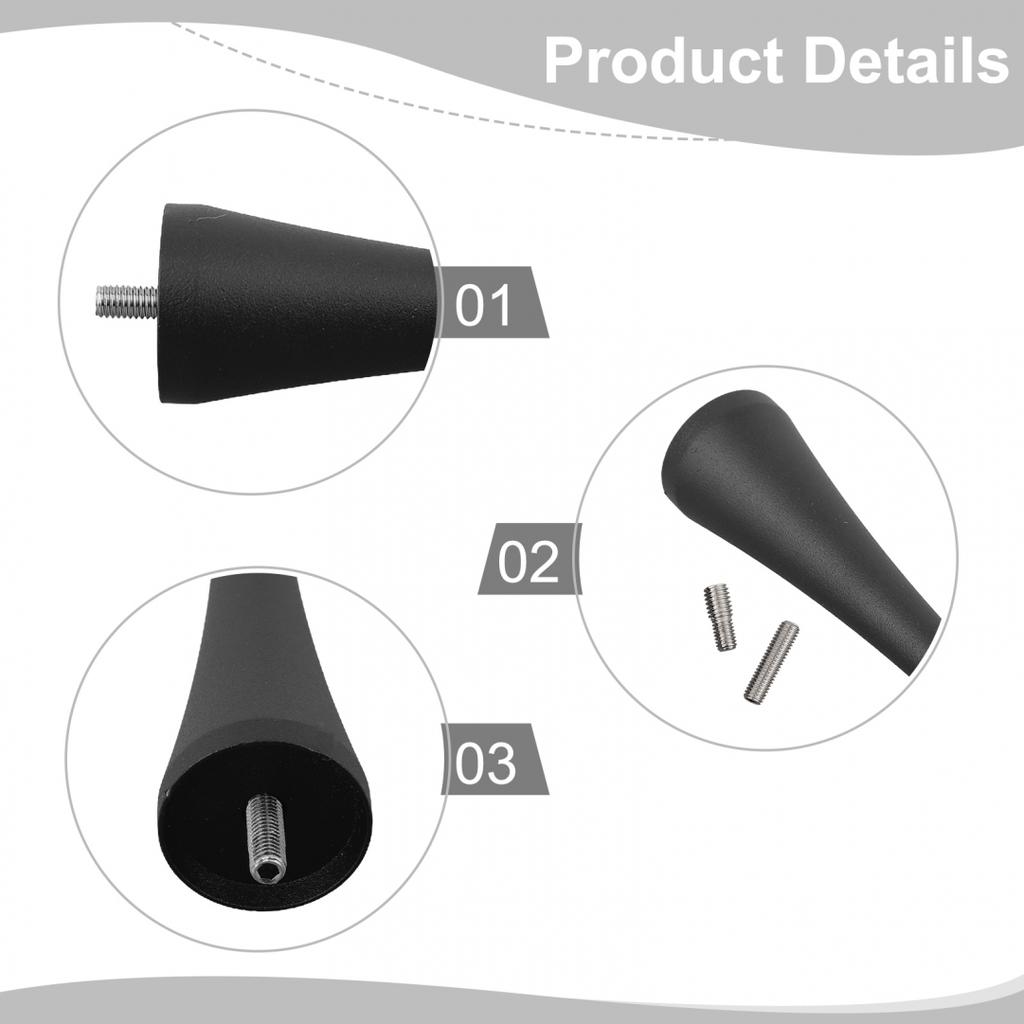 Antenna Mast Radio 9.6x2.7cm Aluminum Black For Mazda
