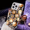 Coffee Beans White Translucent Mobile Phone Case for iPhone 17 16 15 14 13 12 11 X XR XS Air Pro Max Plus Colorful Cover