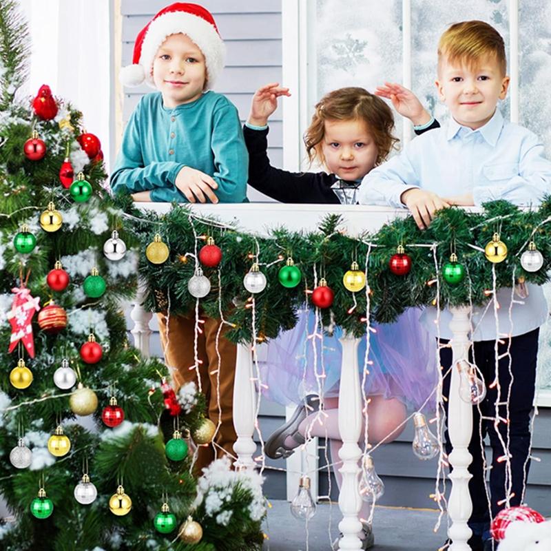 4CM Merry Christmas Decoration 24Pcs Hanging Christmas Ball Xmas Tree Pendant Ornaments for Home Decor Navidad Gifts Accessories