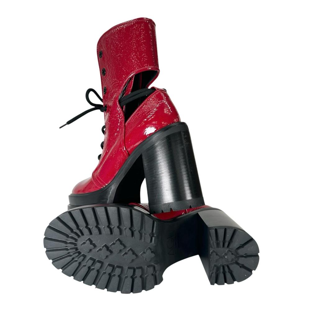 AGL (39) Women Lace up Boots Red Model D262512