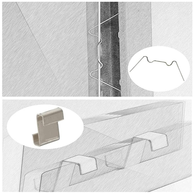 100 Stuks Heavy Duty Roestbestendige Kas Bevestigingsclips 1,2 mm Dikte Ideaal Voor Stabiliteit Glazen Paneel