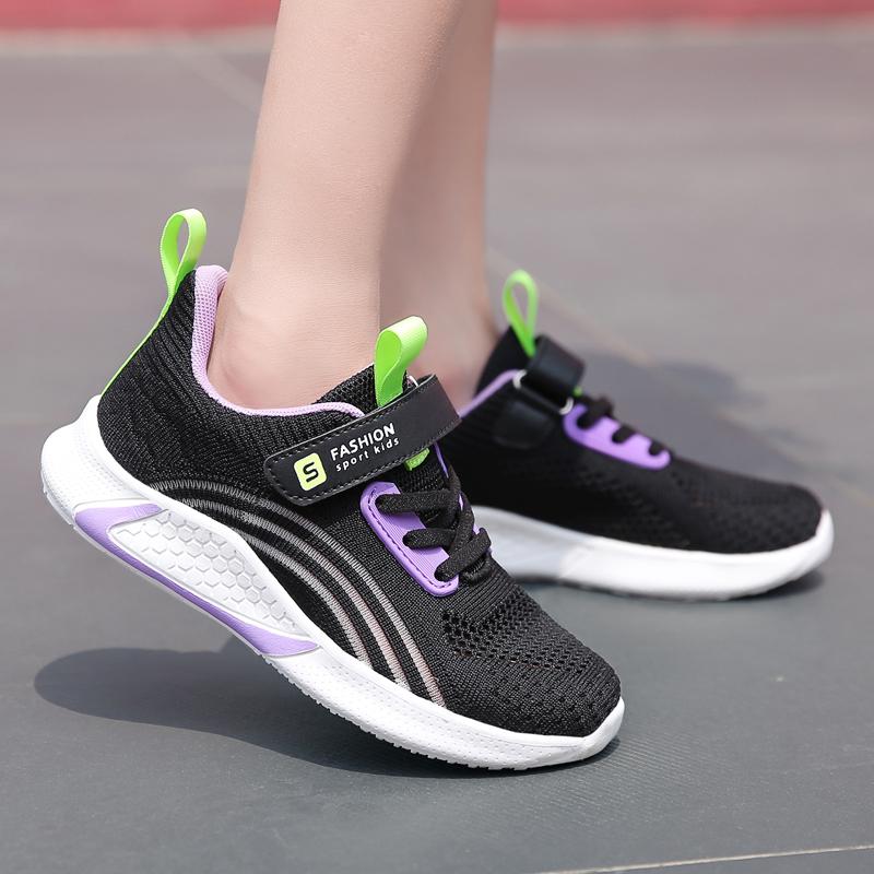 Girl's Large Breathable  Mesh Rotating Buckle Casual Shoes Sports Shoes Children's Shoes Running Shoes