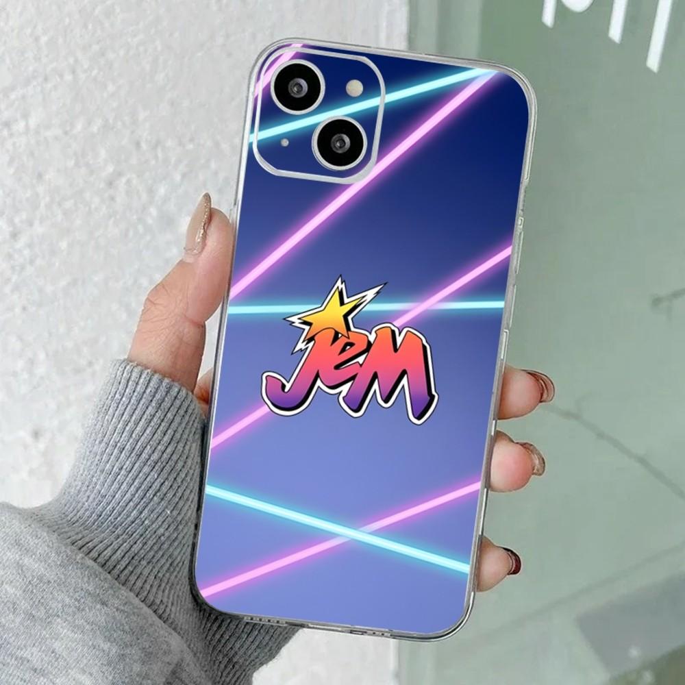 J-Jem And The Holograms Phone Case For iPhone 16,15,14,13,12,11 Plus,Pro,Max,XR,XS,X,7,8 Plus,SE,Mini Transparent Silicone Soft