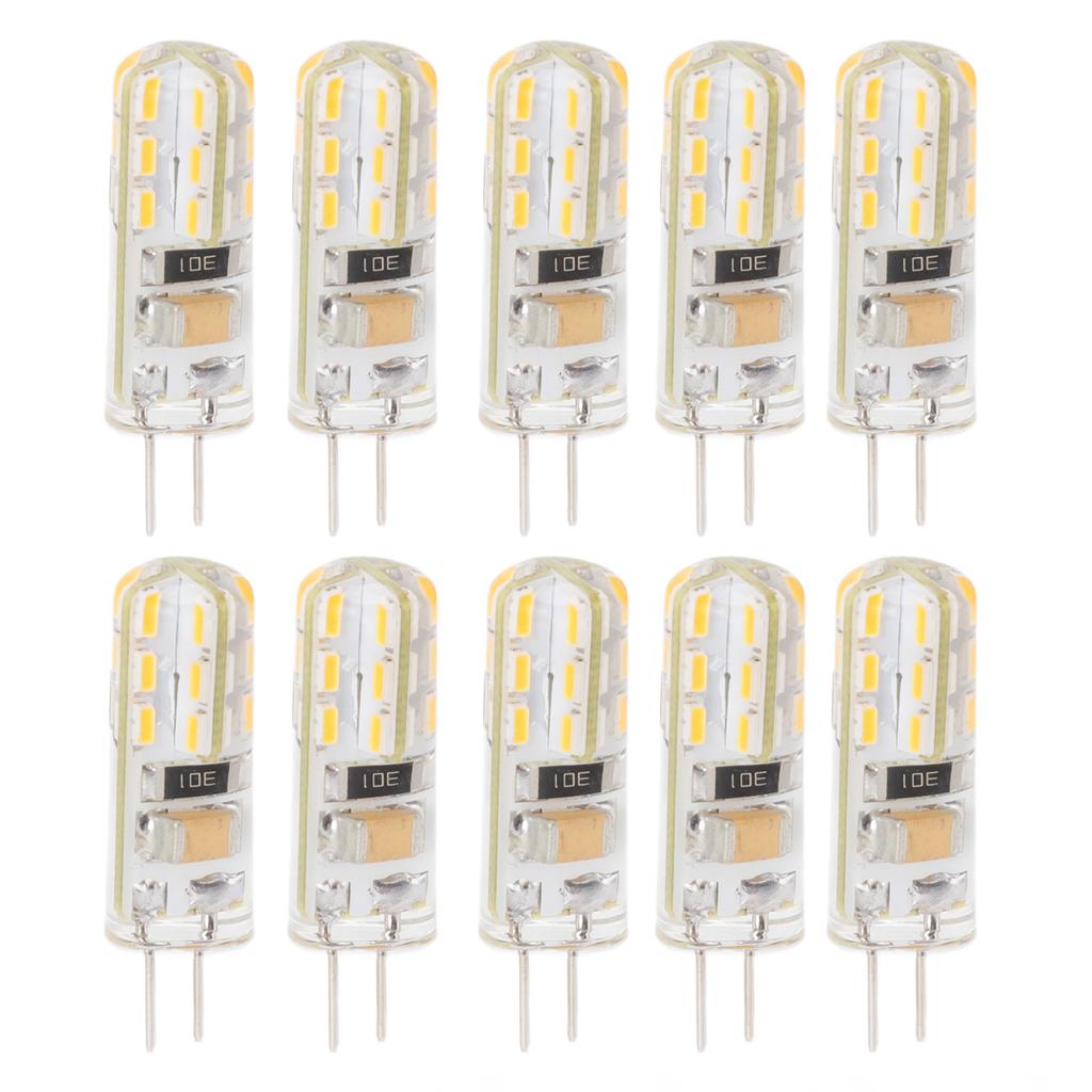 10pcs G4 LED Bulb Double Feet Base 1.5W AC110V 110LM Silicone Light Bulb for Landscape Lighting
