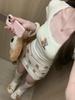 "Girls' Pure Desire Bear Print Suspender Pajama Set with Chest Pad - Summer Slim Fit Vest and Shorts"