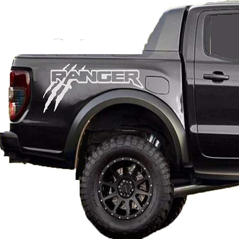2Pcs Pickup Truck Ranger Car Stickers Decal Raptor SVT Bedside  Outline Claw Scratch Graphics Claws Decal Sticker Set 1990-