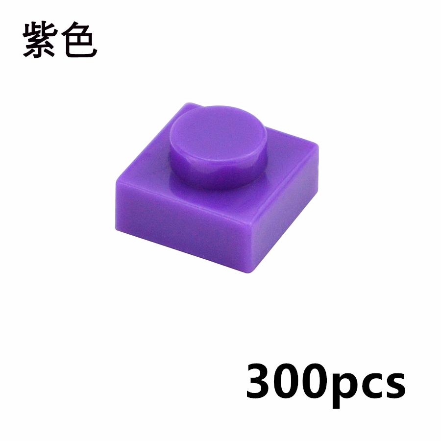 300 Stück DIY Partikel 3024 Dünne Bausteine 1x1 Noppen Steine Pädagogisches Zusammenbauen Konstruktion Kompatibel 3034 Kinderspielzeug
