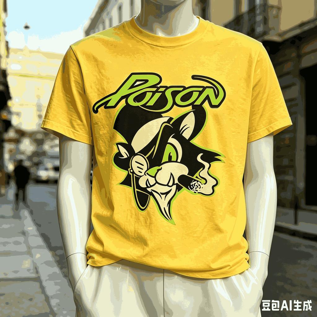 Poison Band World Tour T Shirt Unisex Unisex Fashion Vintage Hip Hop Streetwear Male Tshirts Oversized Unisex Harajuku Hip Hop Soft